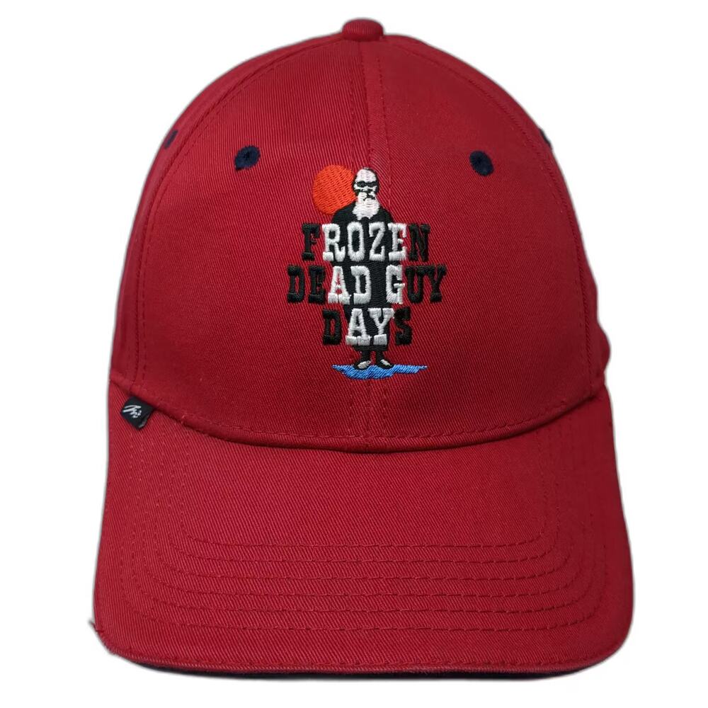 Merkley Frozen Dead Guy Days Red Baseball Cap One Size Strapback Embroidered Hat